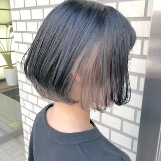 ミディアム カラー パーマ ヘアアレンジ ハイトーン特化🤍 浦住のヘアスタイル