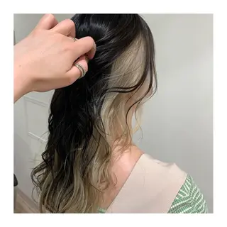 ロング カラー あべ ゆうかのヘアスタイル