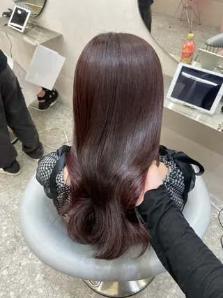 ロング カラー 新宿/韓国ヘア 中明度カラー/かやのヘアスタイル