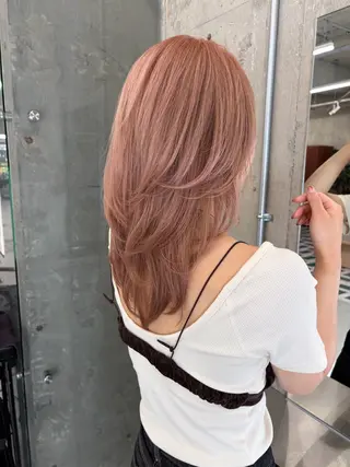 セミロング RIN🎀レイヤー/ ボブ/オリーブカラーのヘアスタイル