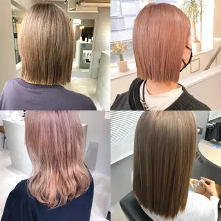 ミディアム カラー ヘアアレンジ cherir髪質改善 パーソナルカラー診断のヘアスタイル
