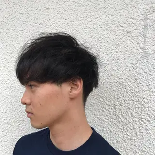 ショート カラー パーマ メンズ ニュアンスパーマ/ レイヤー/茶屋町のヘアスタイル