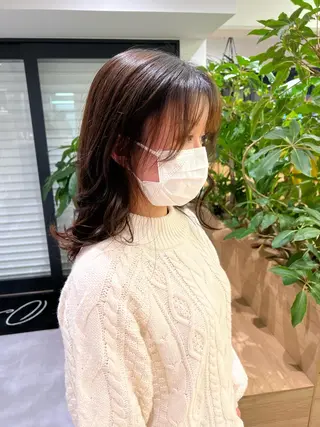 ロング 艶ベージュ/オリーブ カラー🫒airiのヘアスタイル