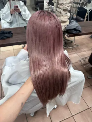 ロング カラー lee甲子園 momokaのヘアスタイル