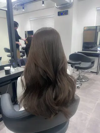 カラー パーマ ヘアアレンジ メンズ キッズ ブリーチなしカラー/ ブラウン/レイヤーのヘアスタイル