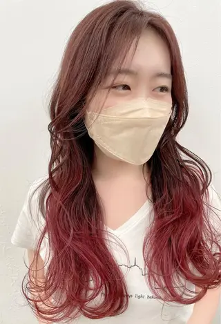 セミロング カラー 笠原 健人のヘアスタイル