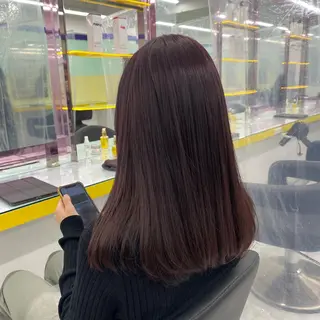セミロング カラー ヘアアレンジ mai🍑暖色カラー /レイヤー💖のヘアスタイル