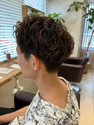 カラー パーマ メンズ サソウ ユリエ🥥のヘアスタイル