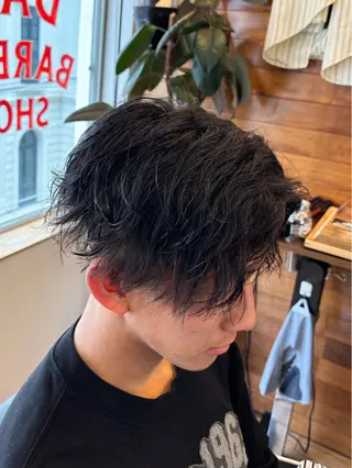 ショート パーマ メンズ 三宮メンズカット ヨシイッキのヘアスタイル