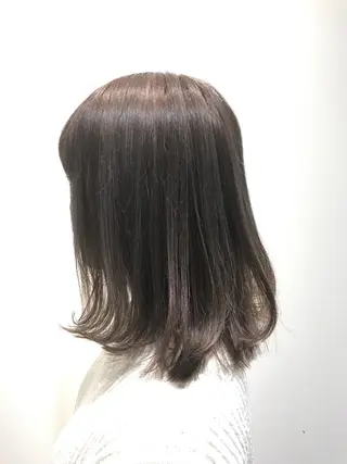 セミロング カラー ヘアアレンジ 🫧柔色/トレンド カラー/川辺晴加のヘアスタイル
