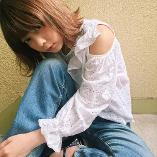 ミディアム ボブ/縮毛矯正 🌟梅田盛一🌟のヘアスタイル
