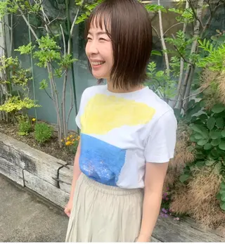 ミディアム 田中 亜沙美のヘアスタイル