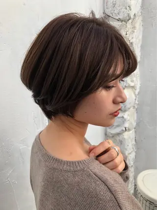 ショート カラー 縮毛矯正/髪質改善 表参道/千田大地のヘアスタイル