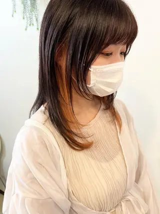 カラー Sherry/R 三川町 ayakaのヘアスタイル