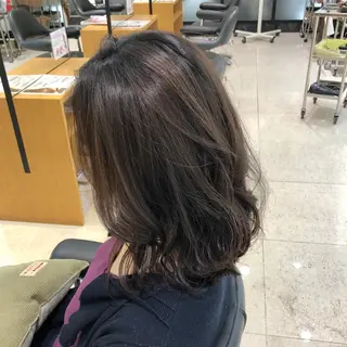 ミディアム 瀧尻 涼のヘアスタイル