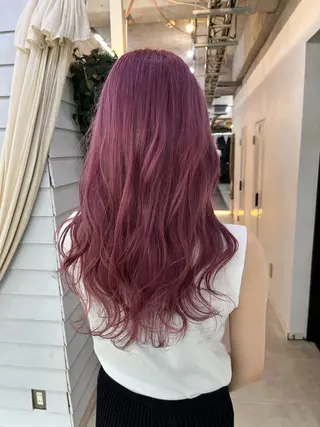ミディアム カラー ブリーチ有無Wカラー メンズパーマ大成のヘアスタイル