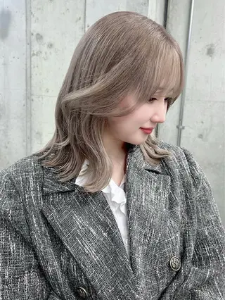 ミディアム lafit kaede/韓国ヘアのヘアスタイル