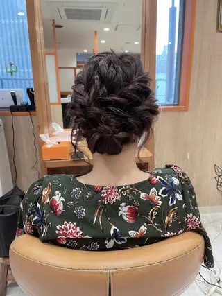 セミロング ヘアアレンジ 青木 麻紀のヘアスタイル