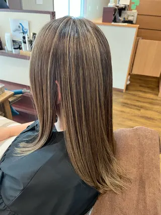 ロング カラー パーマ 大人女子&髪改善専門 Nobuフリーランスのヘアスタイル