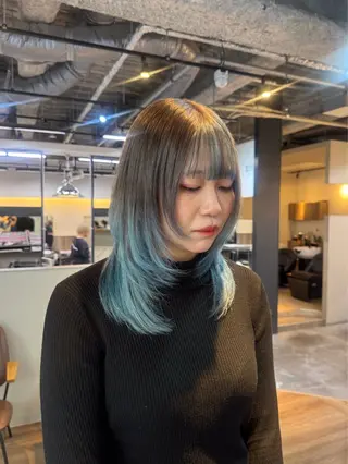 ミディアム カラー 韓国ヘア🇰🇷 YUKINAのヘアスタイル