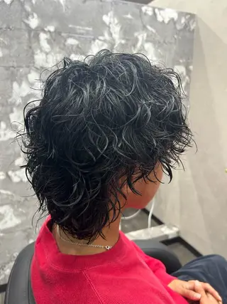 ショート パーマ メンズ Seaツイスト/ ユウガのヘアスタイル