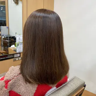 セミロング カラー 韓国ヘア 🤍中西麻友🤍のヘアスタイル