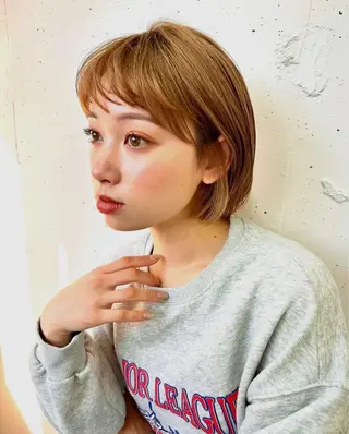 ショート カラー ウルフ🦋顔まわり ❤︎ ͛MEIのヘアスタイル