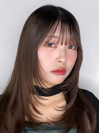 セミロング 剣持友希/ifh iizuka/高崎のヘアスタイル