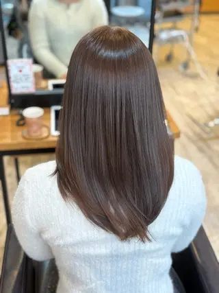 セミロング カラー 艶カラー 藤澤さくらのマツエク・マツパデザイン