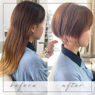 ショート くせ毛×ショート 上岡勇祐のヘアスタイル