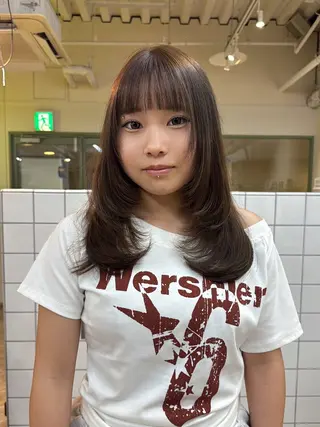 ロング カラー 新潟/万代/ベージュ ダブルカラー髙橋魁真のヘアスタイル