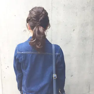 セミロング カラー ヘアアレンジ 井上 美奈子のヘアスタイル