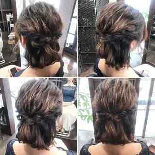 ミディアム ヘアアレンジ 沢田 瞳のヘアスタイル