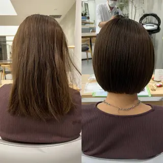 ショート カラー 【くせ毛さんのお悩み 解決🍀】栗橋のヘアスタイル