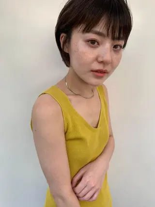 ショート パーマ カラー ネイル CEINE PATHのヘアスタイル
