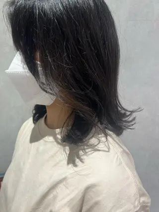 ミディアム パーマ 韓国hair ·͜· watanabeのヘアスタイル
