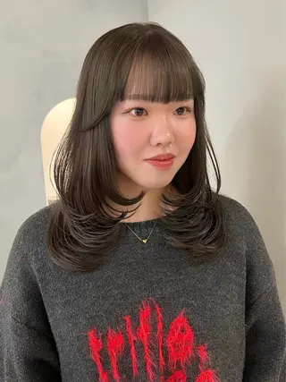 セミロング 💖韓国風💖 レイヤー/LISAのヘアスタイル