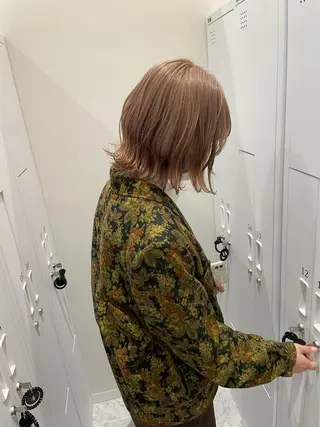 ミディアム レイヤー/ハッシュ 渋谷/サッタのヘアスタイル