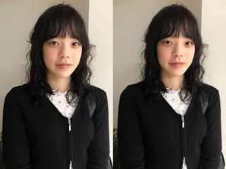 ミディアム パーマ Fuka🫧 ボブモデル募集中のヘアスタイル