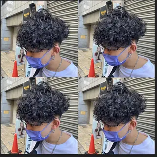 ショート 🔥メンズパーマ 特化 渡辺一翔のヘアスタイル
