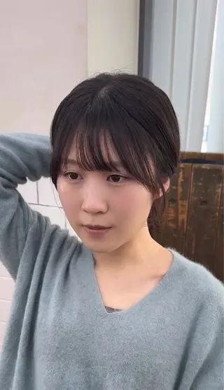 ミディアム カラー パーマ ヘアアレンジ メンズ キッズ レイヤーカット 🌿透け感カラーのヘアスタイル