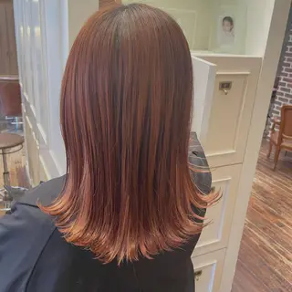 セミロング 【美ボブ.艶カラー. 梅田茶屋町】midoのヘアスタイル