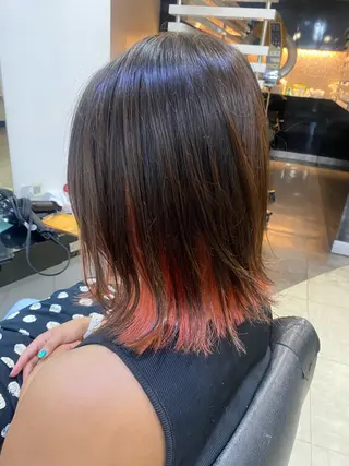ミディアム カラー ヘアアレンジ 烏山 達也のヘアスタイル