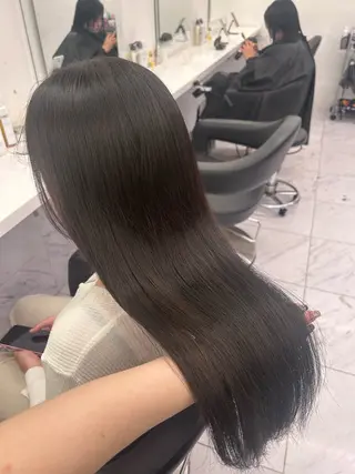 ロング カラー パーマ ヘアアレンジ メンズ キッズ ブリーチなしカラー/ ブラウン/レイヤーのヘアスタイル