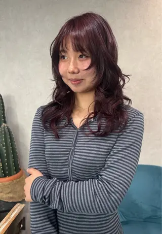 ロング カラー ヘアアレンジ iona/ハイトーン /ネイルのネイルデザイン