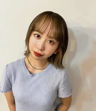 ミディアム カラー 🩷ハイトーン透明感 レイヤー🩷ユリカのヘアスタイル