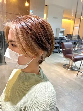 ミディアム カラー ヘアアレンジ 🌈インナーカラー ‘ショウマ’🌈のヘアスタイル
