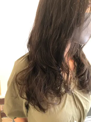 ロング パーマ 縮毛矯正/酸性 おかにわみりのヘアスタイル