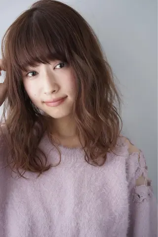 ロング カラー パーマ ヘアアレンジ 可愛いを作る神 ナオヒロのヘアスタイル
