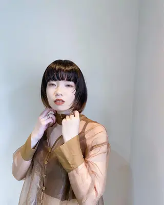 カラー ボブ/くびれショート モデル募集中cocoのヘアスタイル